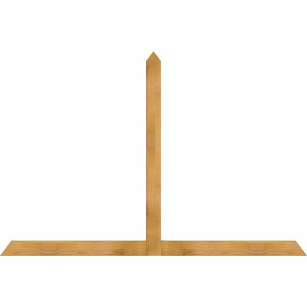 Ekena Millwork Portland Rough Sawn Timber Gable Bracket, Western Red Cedar, 84"W x 56"H x 2"D x 4"F, 16/12 Pitch GBW084X56X0204POR00RWR - main